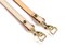 40.3"~45.3" byhands Ivory Genuine Leather Adjustable Crossbody Bag Strap, Gold Style Ring (40-1181)